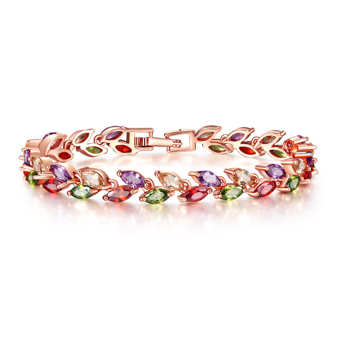 Bracelet Feuille de Saule Cristal