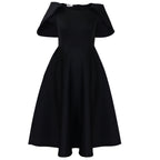 Party Flared Dress with Cape