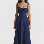 Elegant and fashionable suspender dress