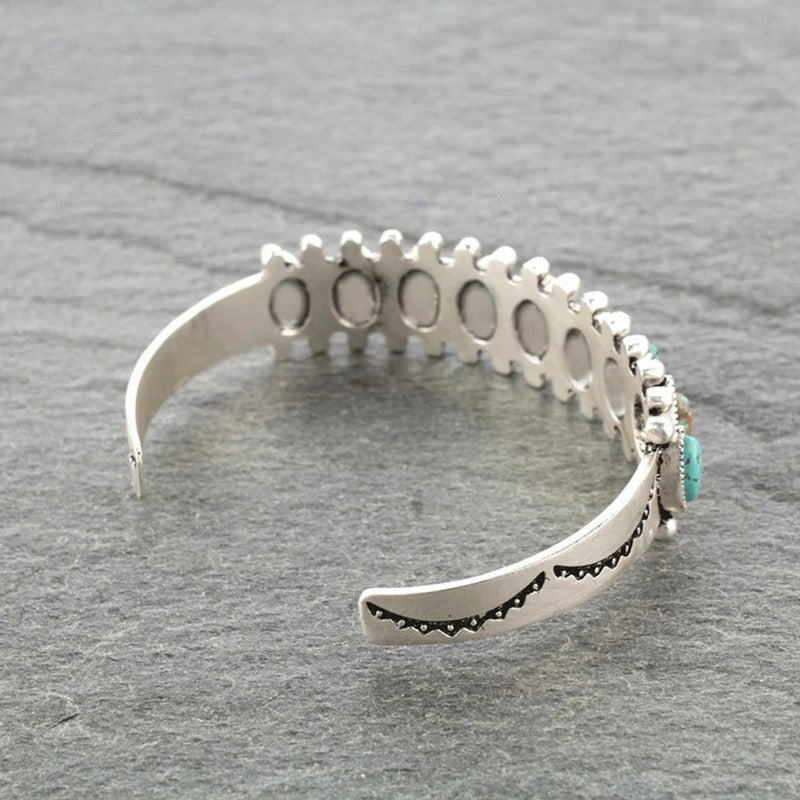 Bracelet Ouvert Turquoise Antique
