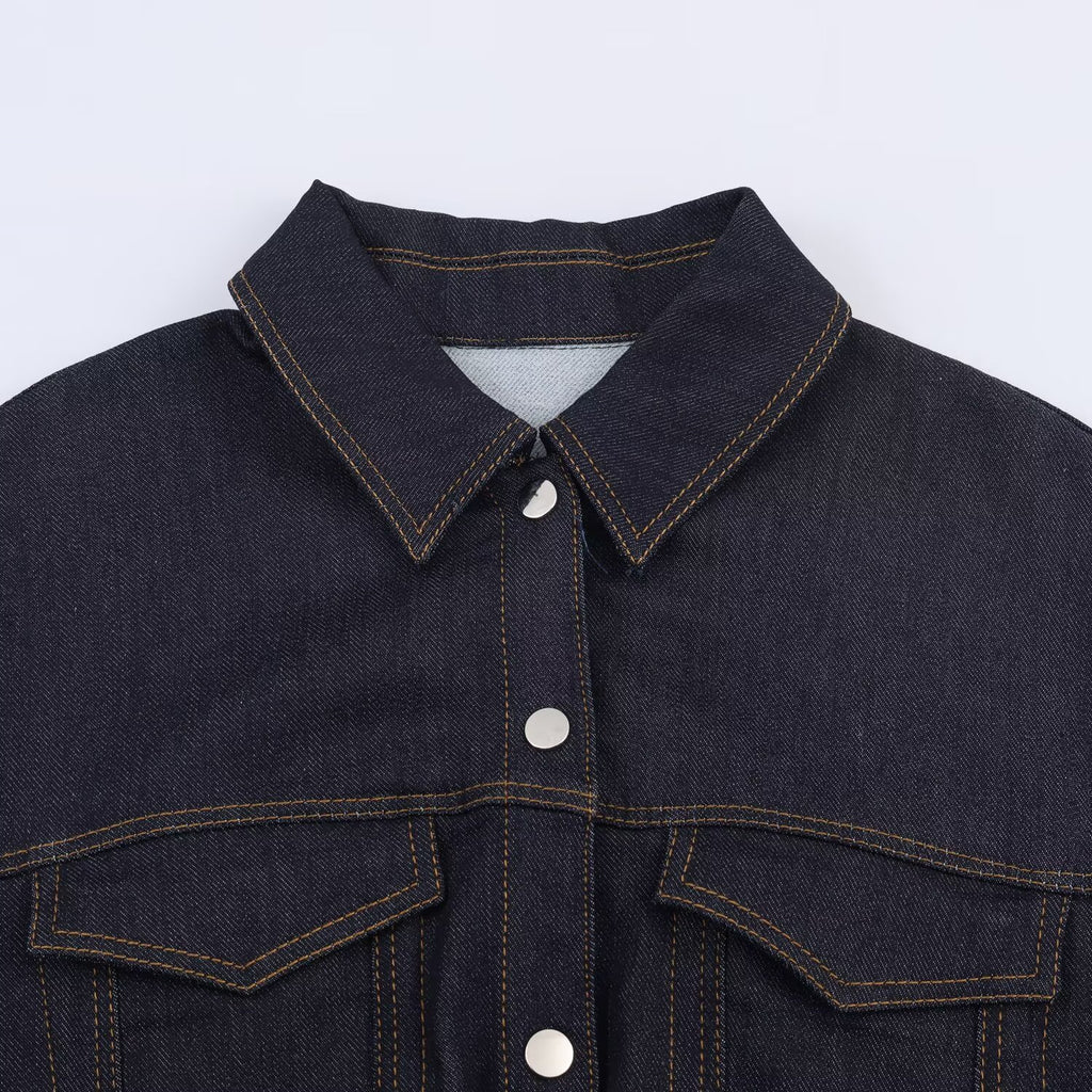 Cowboy dress with waistband