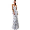 Robe Bretelles Sequins Dos Nu Laçage (2)