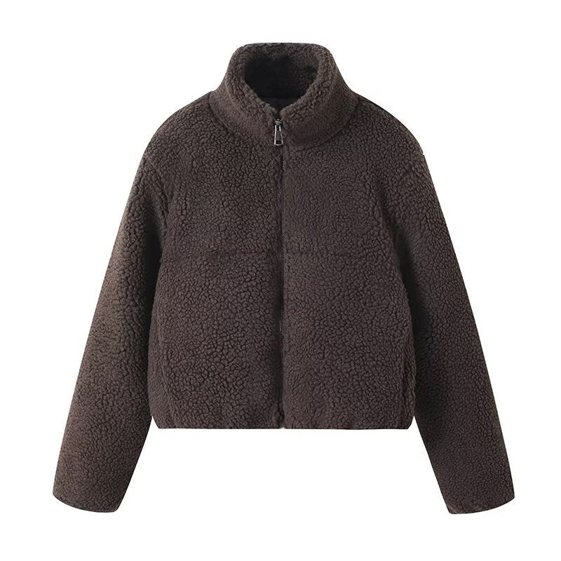 Veste épaisse en coton chaud en laine d'agneau