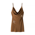 Embroidered sequin camisole dress