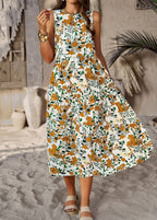 Robe Col Dégagé Décontractée Vacances