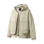 Two piece hooded down jacket