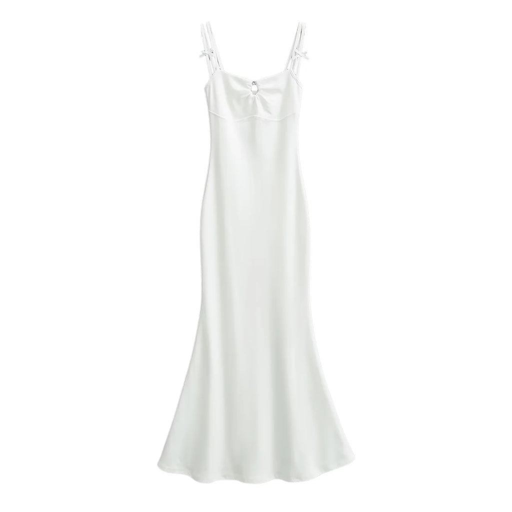 Chest-cutout strap dress