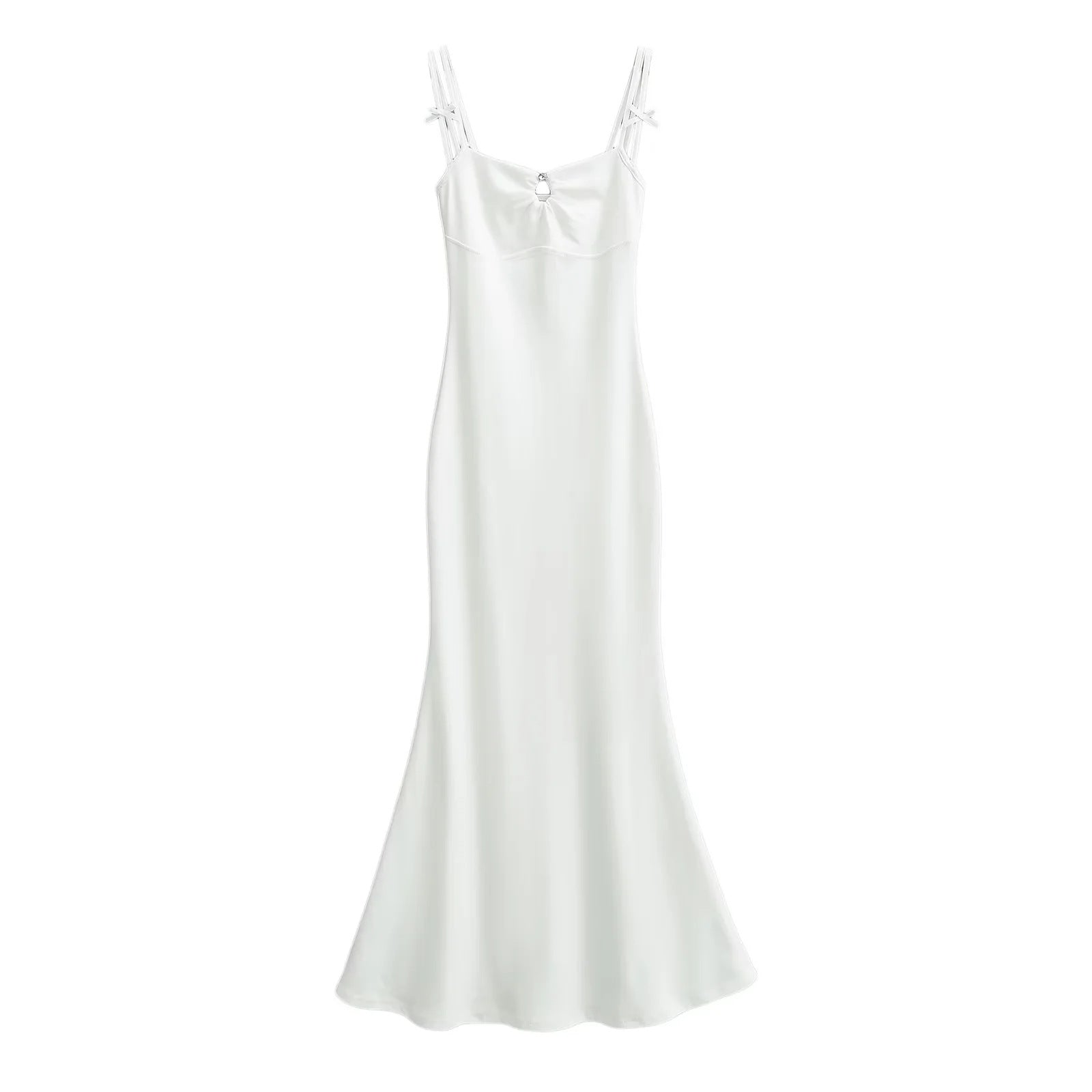 Chest-cutout strap dress