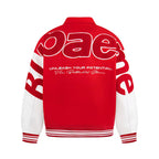 Letter Embroidery Baseball Jacket Casual Loose Outerwear