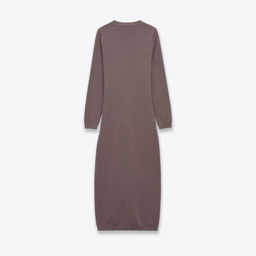 Knitted dress with waistband and Midi