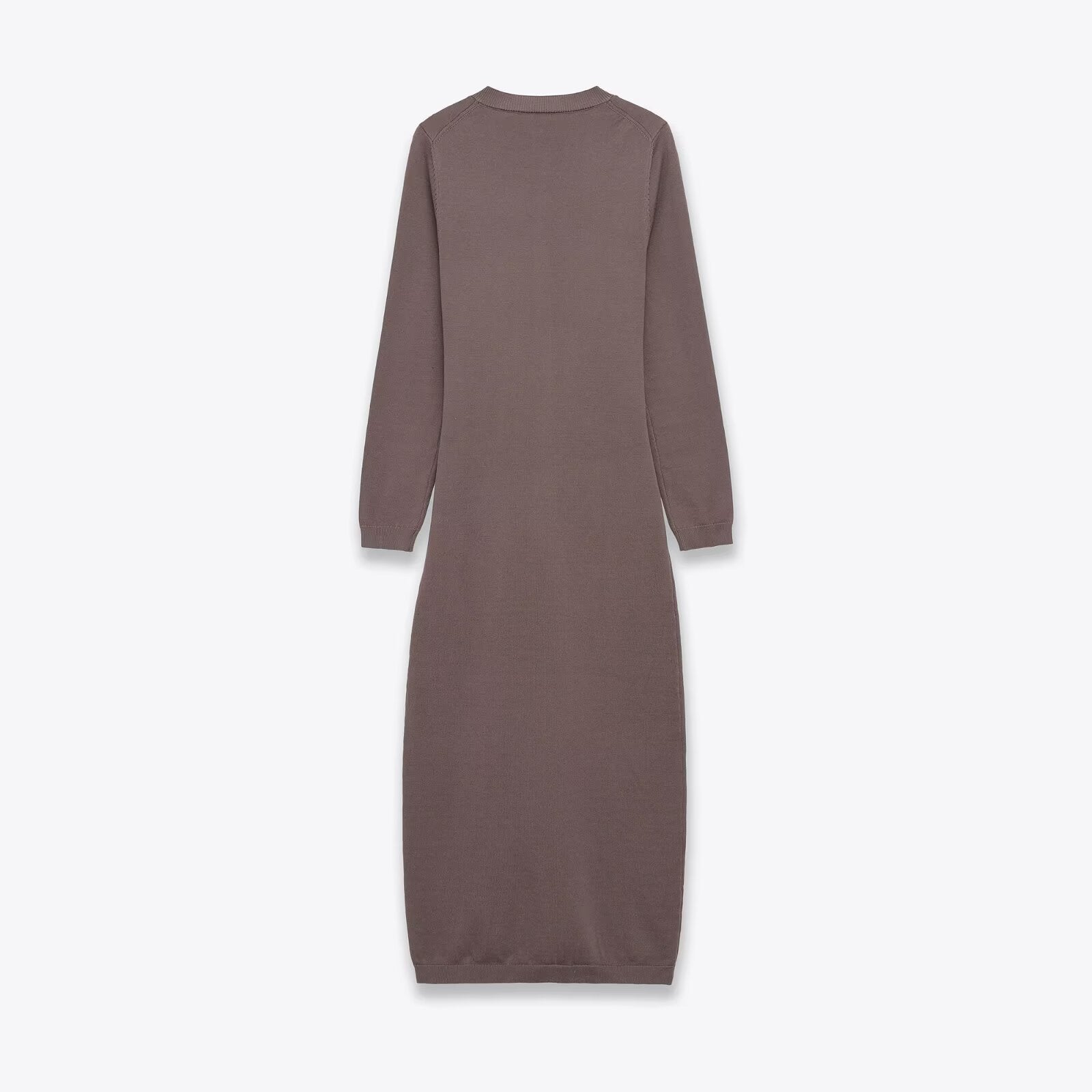 Knitted dress with waistband and Midi