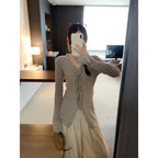 Cardigan Col V Volants