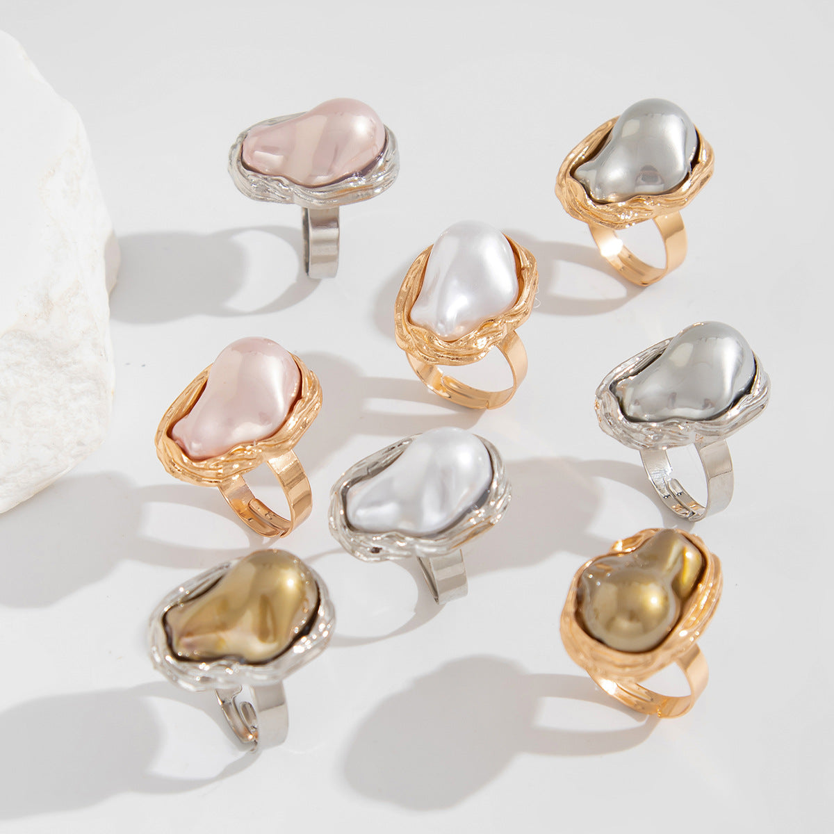Bague Baroque Perle Irrégulière