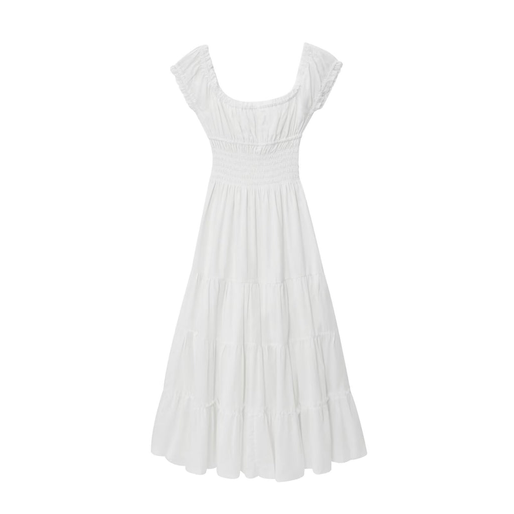Robe longue ample à encolure carrée pour femme