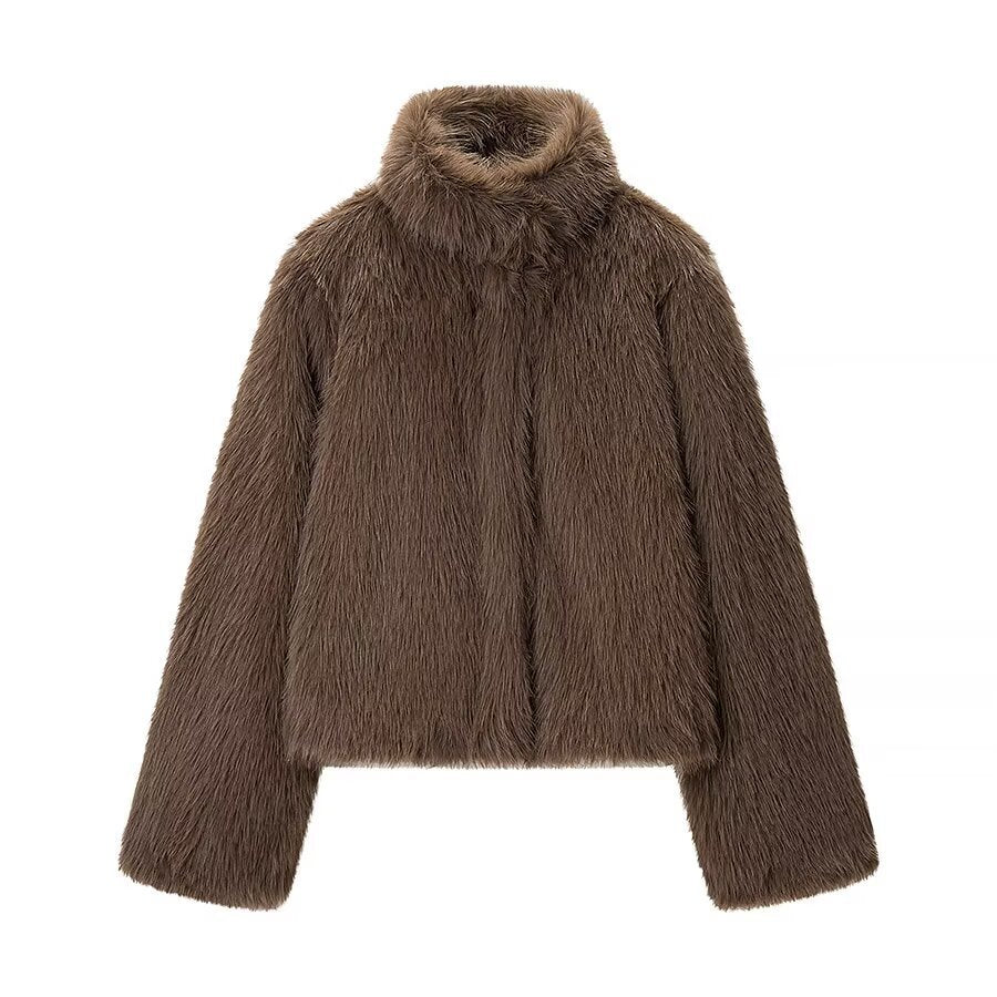 Imitation fur elegant fur coat women's clothing