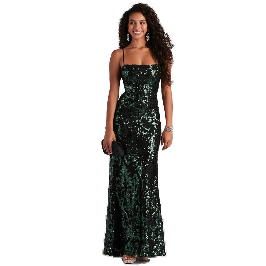 Sexy sequin camisole dress