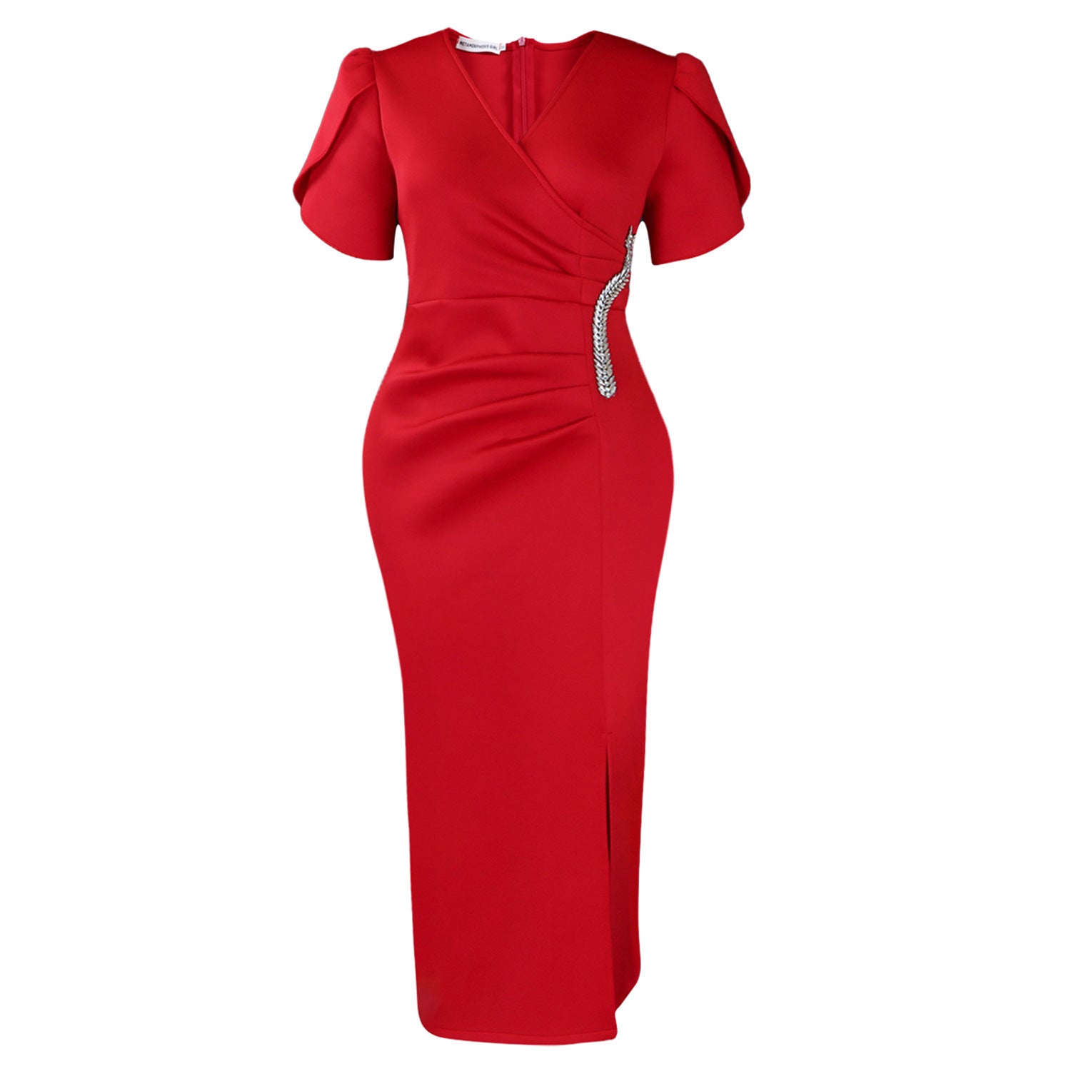 V-neck long dress
