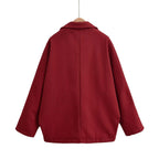 Bat sleeve woolen women's long sleeved jacket