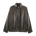 Veste Pilote Simili Cuir