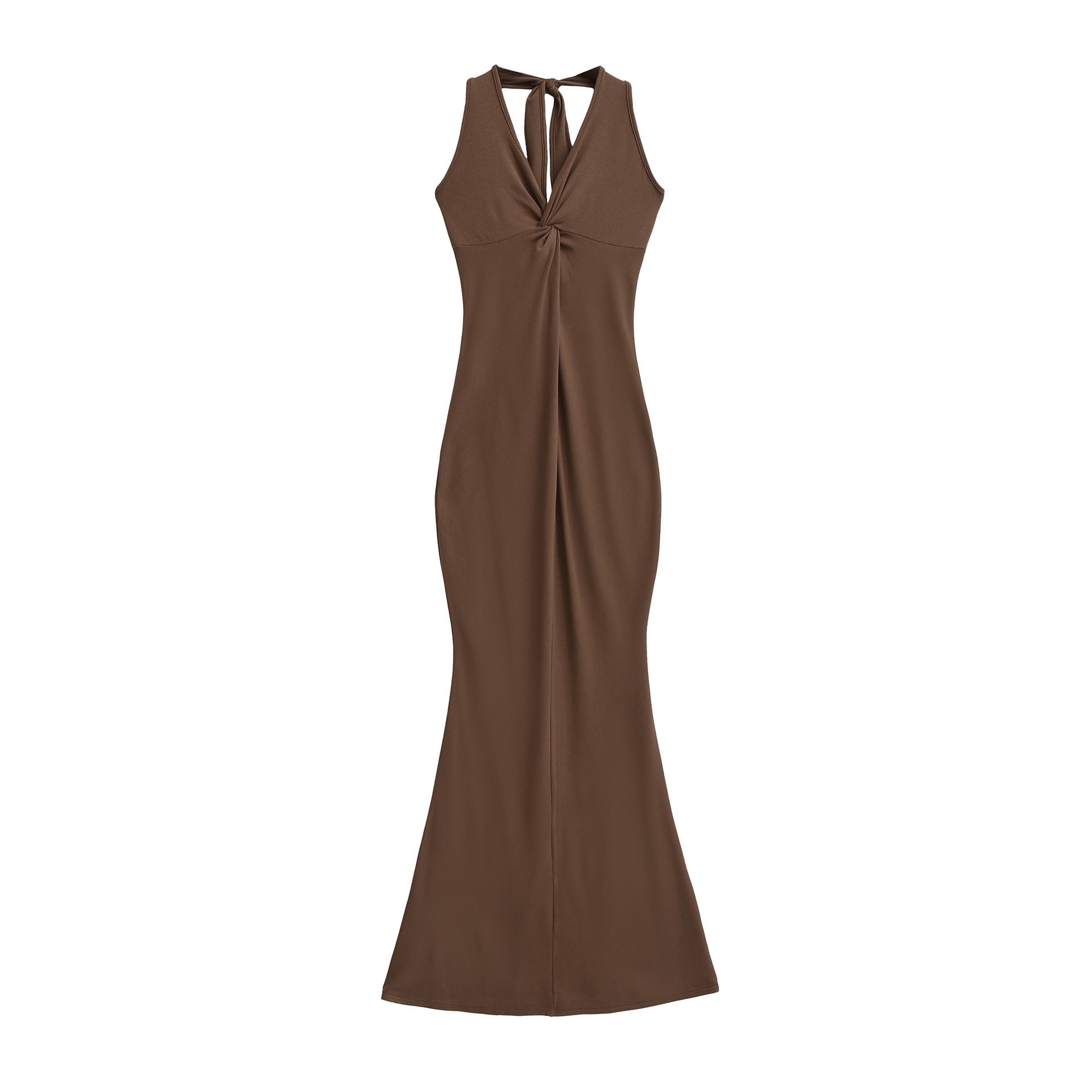 Knot neck slimming dress