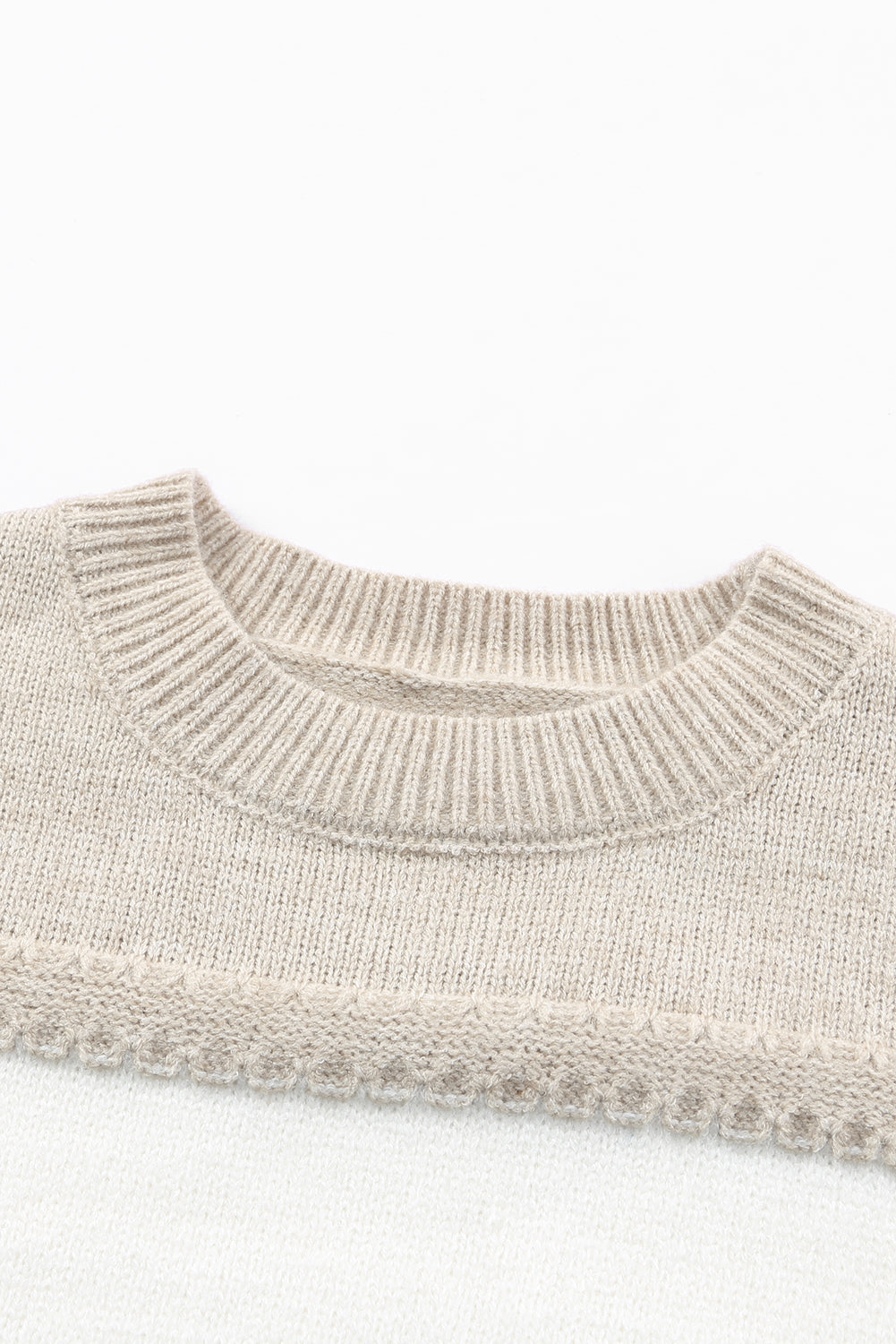 Pull Col Montant Rayé Multicolore