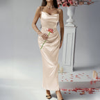 Dress casual sexy solid color suspender dress