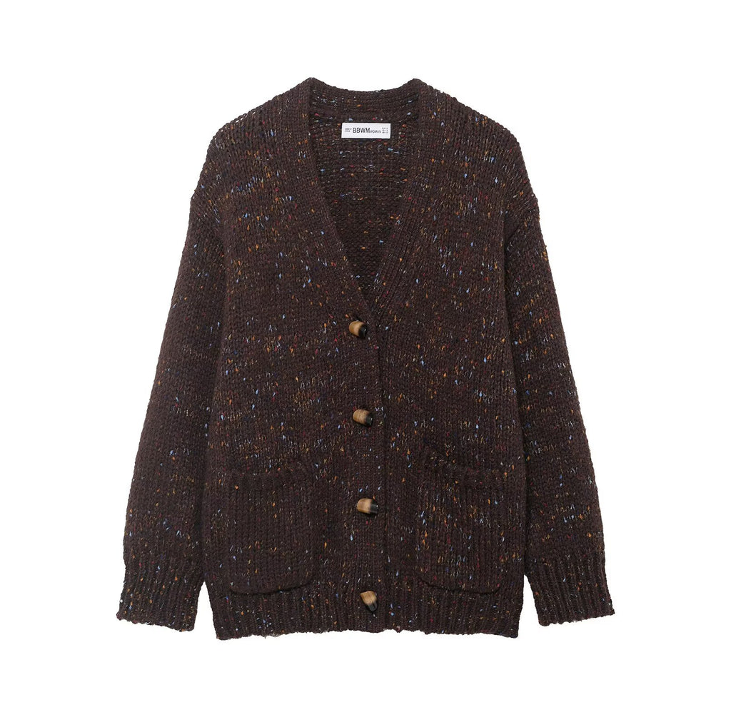 Veste Tricotée Plissée Ample