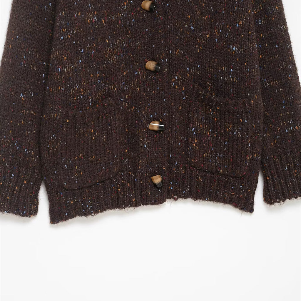 Veste Tricotée Plissée Ample