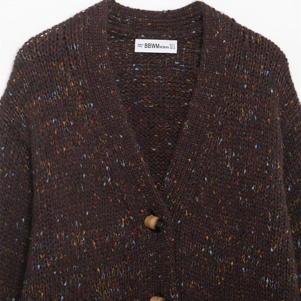 Veste Tricotée Plissée Ample