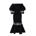 Lace off shoulder dress