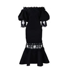 Lace off shoulder dress