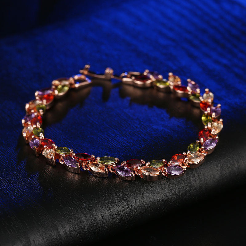 Bracelet Feuille de Saule Cristal