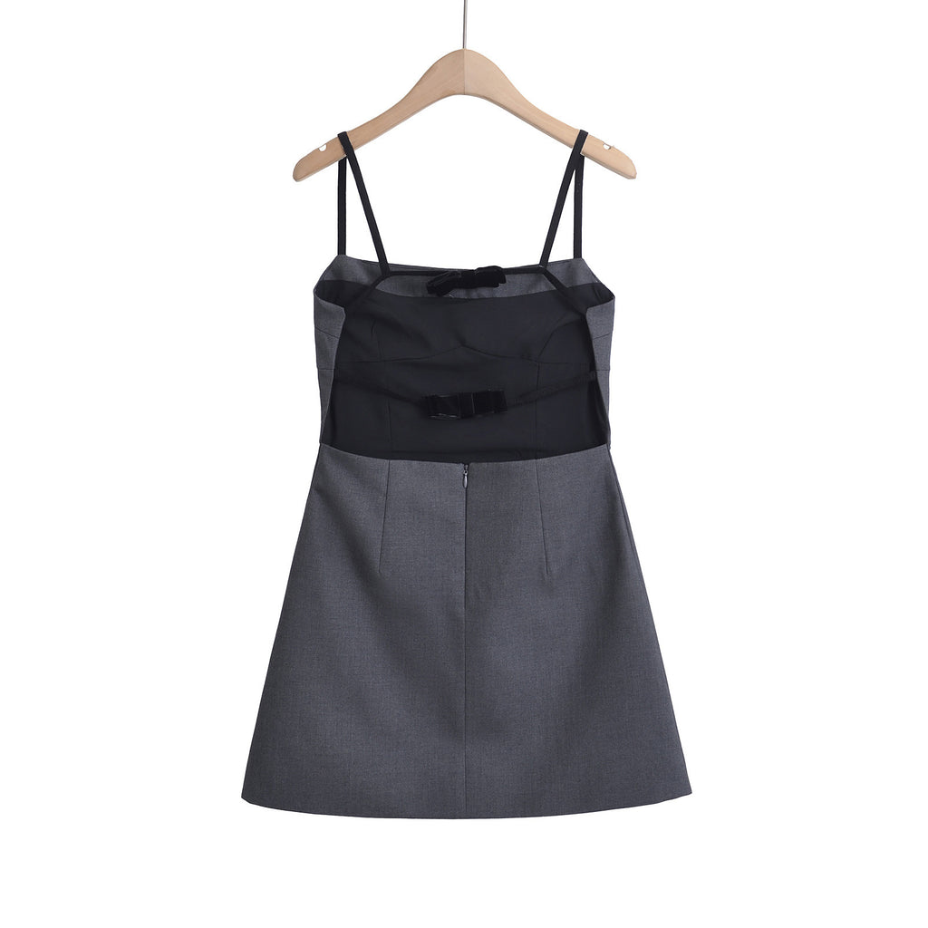 Bow tie dress with straps