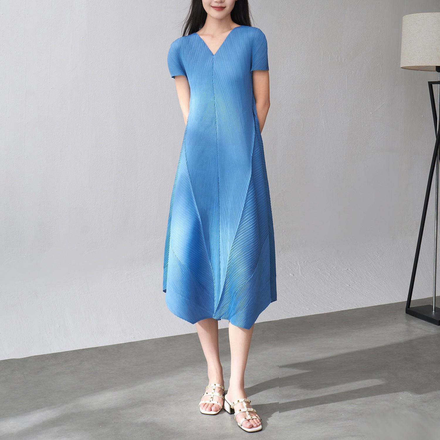 Robe Plissée Ample