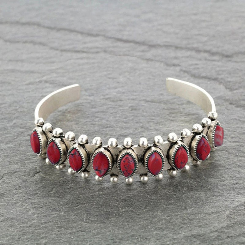 Bracelet Ouvert Turquoise Antique