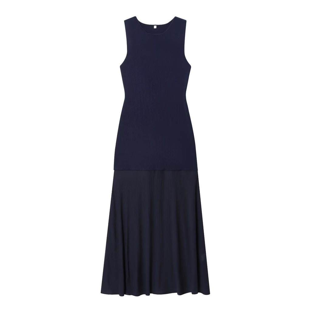 Knitted patchwork long dress
