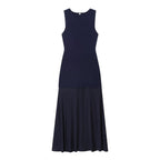 Knitted patchwork long dress
