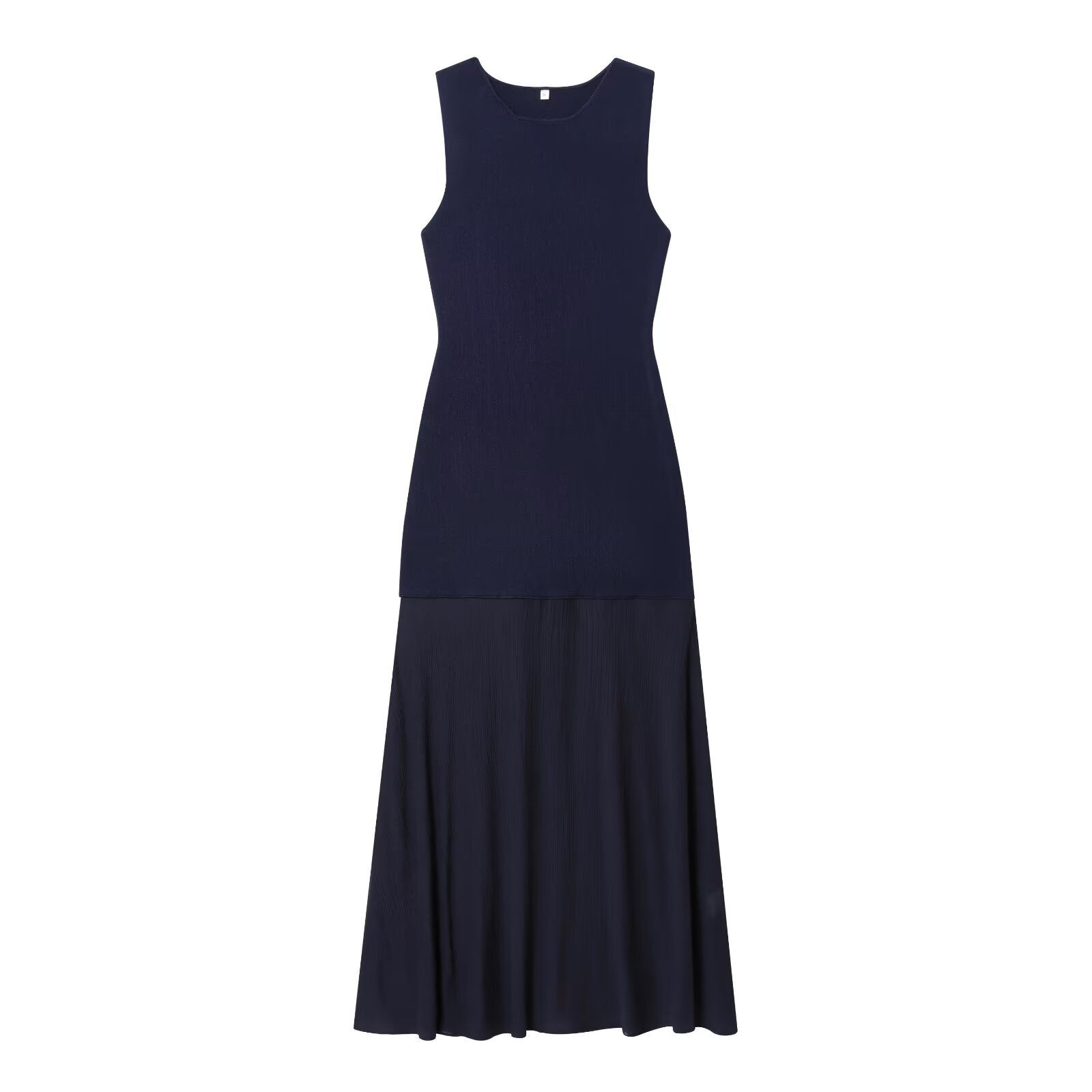 Knitted patchwork long dress
