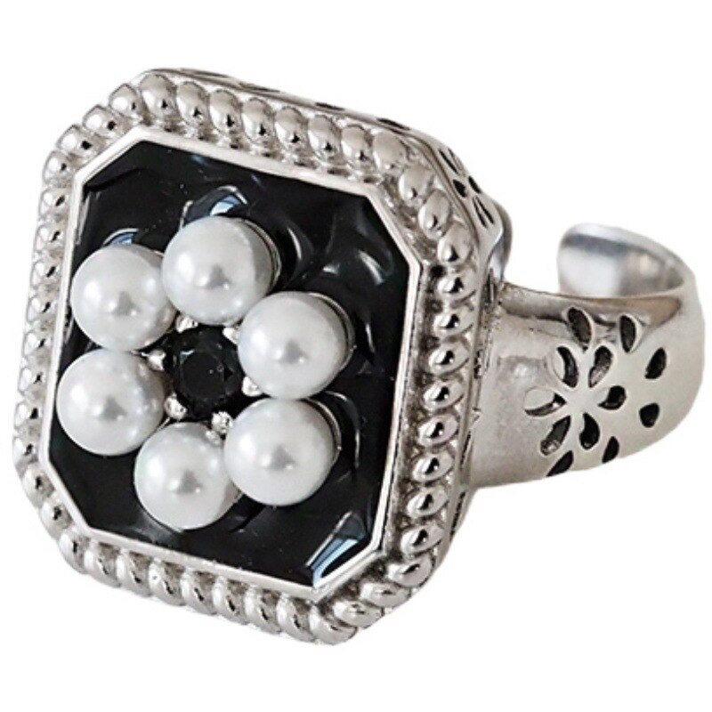 Bague Argent 925 Perle Fleur
