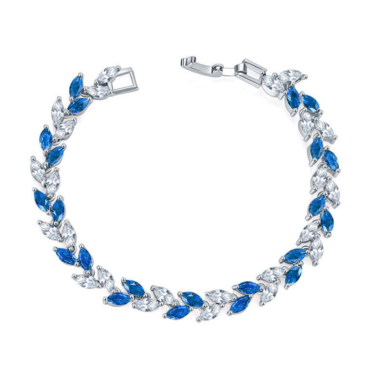 Bracelet Feuille de Saule Cristal