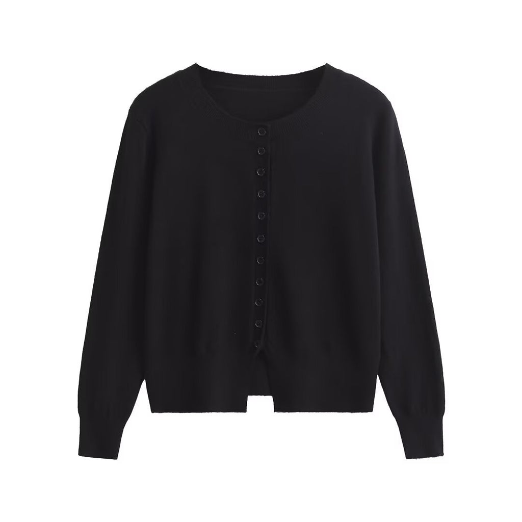 Haut Col Rond Multi-Boutons