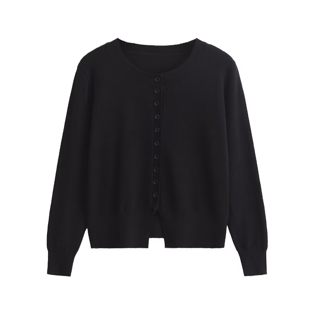 Haut Col Rond Multi-Boutons