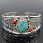 Bracelet Ouvert Turquoise Antique