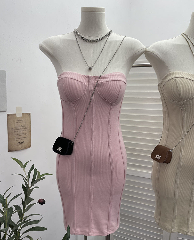 Slimming strapless dress for women
