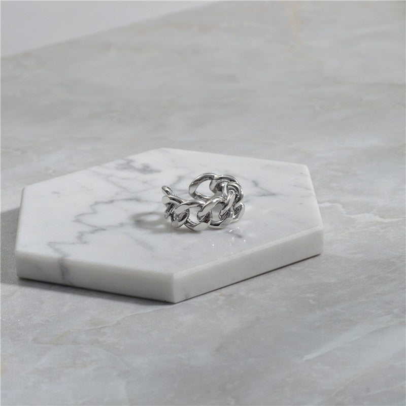 Bague Chaîne Torsadée Vintage