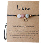 Bracelet Perlé Pierre Naturelle Œil de Tigre Signe Zodiaque