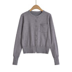 Chemise Col Rond Poche Poitrine