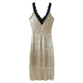Bead embellished lace dress