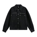 Zipper decoration workwear denim jacket