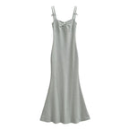 Chest-cutout strap dress